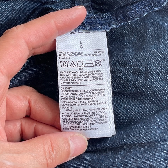 Old Navy Denim Mini Dress Women's L Blue Ruffle Cotton Sleeveless - Picture 7 of 12